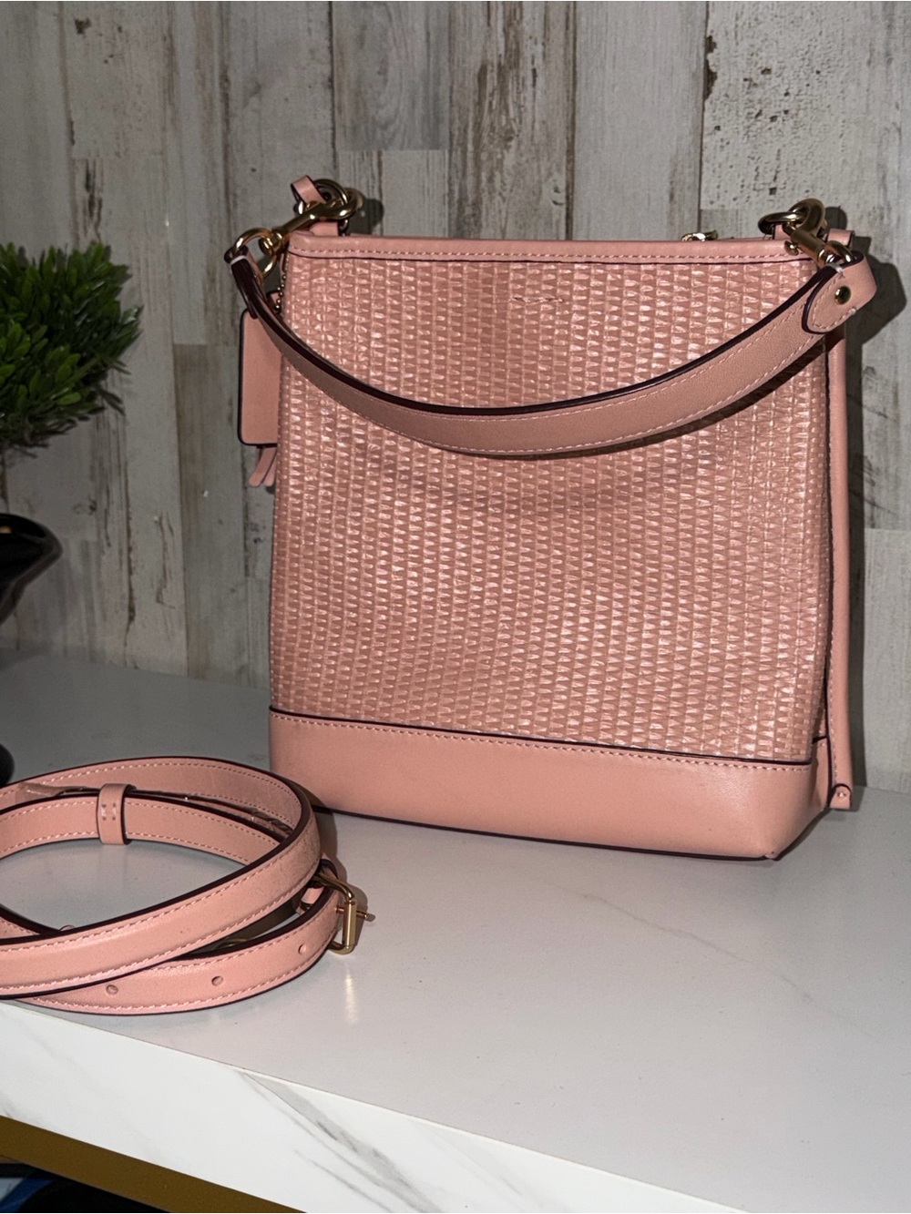 Coach Blush Pink Mollie Bucket Bag with Tassels - Picture 3 of 6